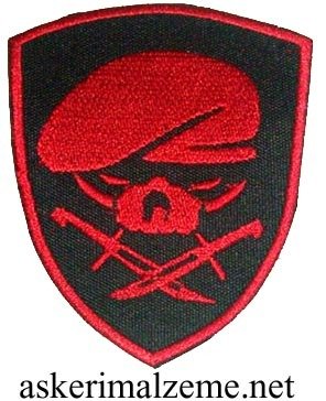 Komando Kurt Çekmaster Kırmızı Bere Kol Arması Kırmızı Nakış işleme Patch, Peç Model