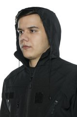 SS Çapraz Cepli Askeri Tactical Softshell Polar Mont Siyah