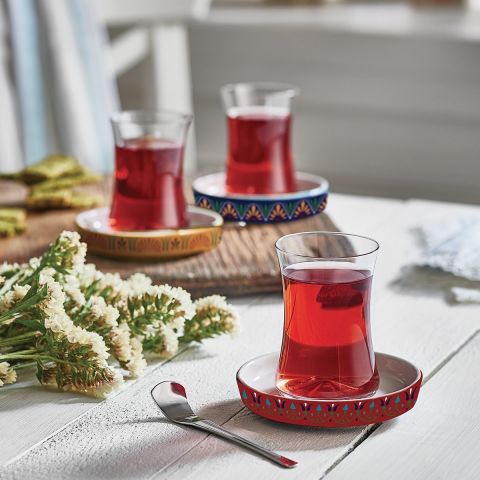 İstanbul Tiryaki Roma Çay Bardağı Seti 6 lı