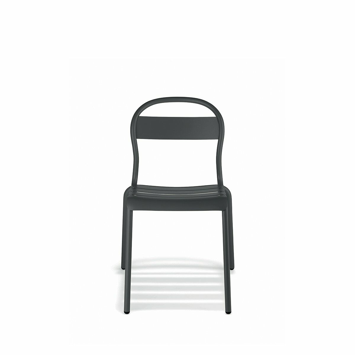 Stecca 1 Koyu Gri Kolçaksız Metal Sandalye