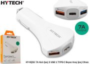 HYTECH HY-XQ55 7A HIZLI ŞARJ 2 USB 1 TYPE-C ARAÇ ŞARJ CİHAZI