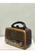 Everton RT-845 Güneş Enerjili Bluetooth, Nostalji , FM/AM/SW 3 Band Radyo ,usb, sd ,Aux mp3 player