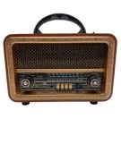 Everton RT-861 Orta Boy Nostalji Müzik Kutusu, Bluetooth, Usb/Sd/Aux/Fm 3 Band Radyo TWS