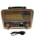 Everton RT-827 Orta Boy Solar Güneş Enerjili Bluetooth, Nostalji , FM/AM/SW 3 Band Radyo ,usb, sd ,Aux mp3 player