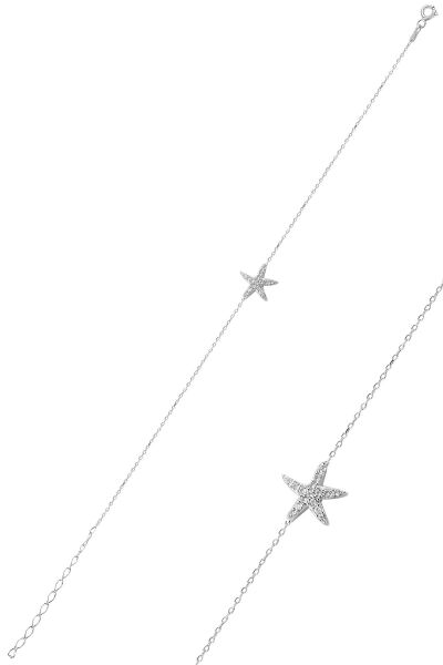 Gümüş rodyumlu zirkon taşlı deniz yıldızı üçlü set SGTL11440RODAJ