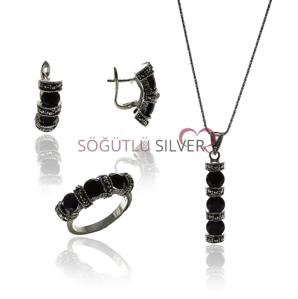 Onix Taşlı Markazit Üçlü set SGTL5579