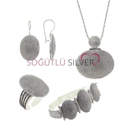 oval salyongaz telkari dörtlü set set8173