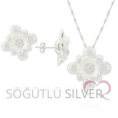 gümüş telkari ikili set set8152