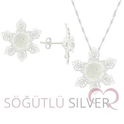 gümüş telkari ikili set set8151