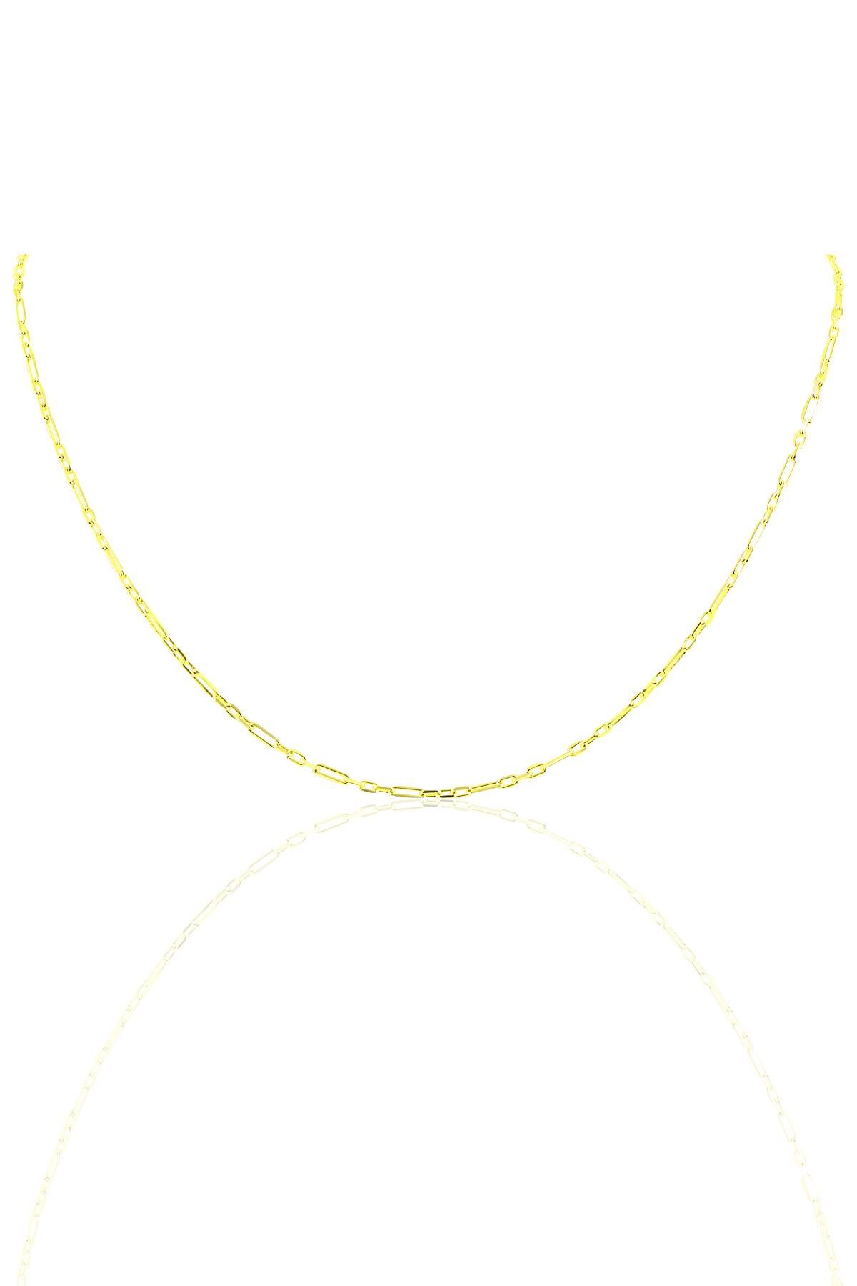 Gümüş 45 cm altın rengi aralıklı figaro zincir SGTL10100GOLD SGTL10100GOLD