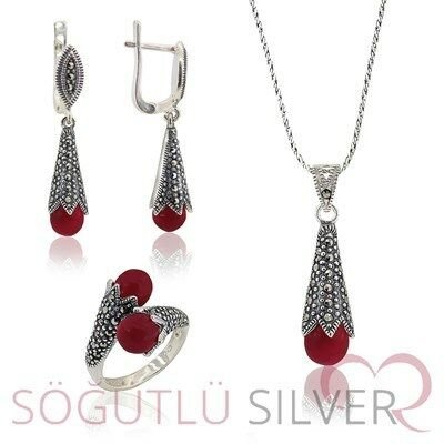 markazit taşlı üçlü set SGTL3242