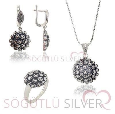 markazit taşlı üçlü set SGTL3244