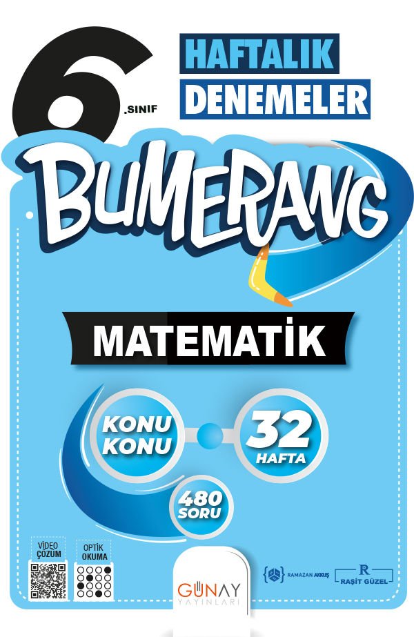 Günay 6.Sınıf Bumerang 32 Haftalık Matematik Denemesi