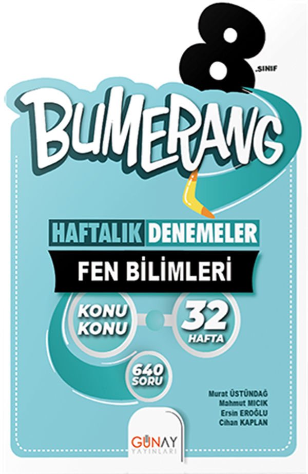 Günay 8.Sınıf LGS Bumerang Haftalık Denemeler Fen Bilimleri - Güncel