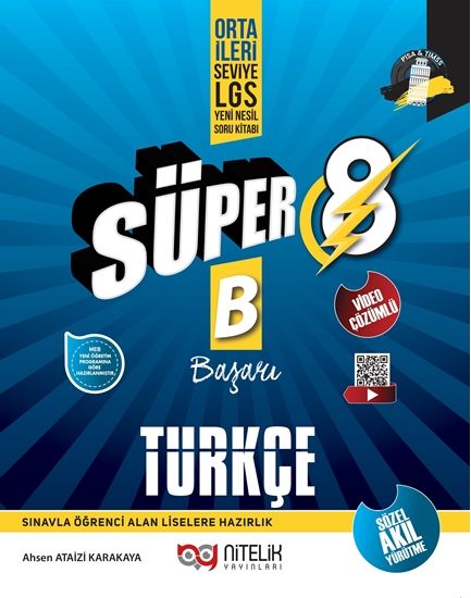 Nitelik 8.Sınıf LGS Süper (B) Yeni Güncel Türkçe Soru Bankası