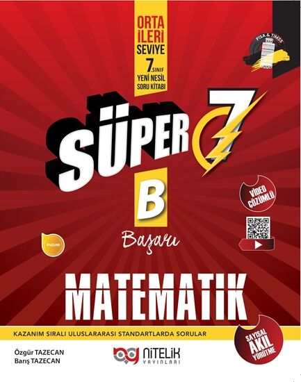 Nitelik 7.Sınıf Süper B (Başarı) Yeni Güncel Matematik Soru Bankası
