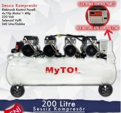 MYTOL EWS200 Sessiz Kompresör 200 Lt 4 HP