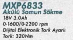 Max EXtra MXP6833 Çift Akülü Darbeli Kömürsüz Somun Sıkma 3A 18V