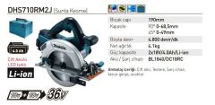 Makita DHS710RM2J 2X18V 4 Ah Akülü Sunta Kesme