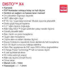 Leica Disto X4 Set Kameralı Dış Saha Lazer Metre (150 Mt)