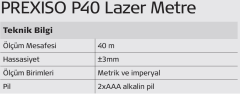Prexiso P40 Lazer Metre (40 Metre)
