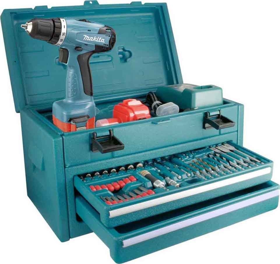 Makita 6271DWPETC Akülü Matkap 114 Parçalı Set (12 V) 1.3 Ah Ni-Cd