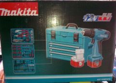 Makita 6271DWPETC Akülü Matkap 114 Parçalı Set (12 V) 1.3 Ah Ni-Cd