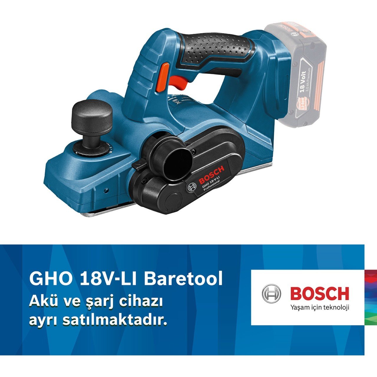 Bosch GHO 18V-LI Solo Akülü Planya