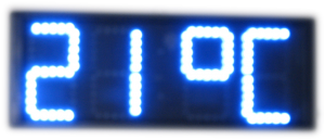 Dijital LED Saat Termometre (Mavi 16cm)