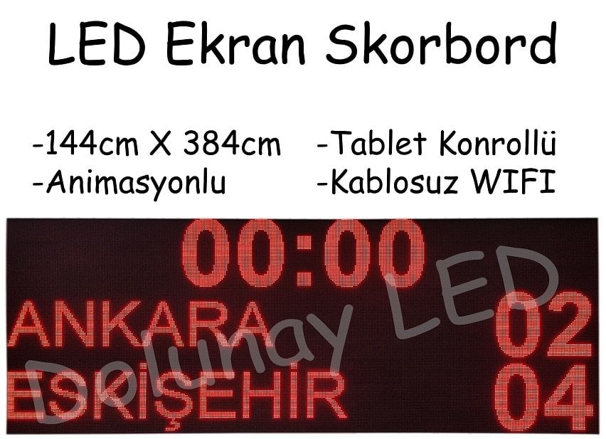 LED Ekran Skorbord Tablet PC Kontrollü