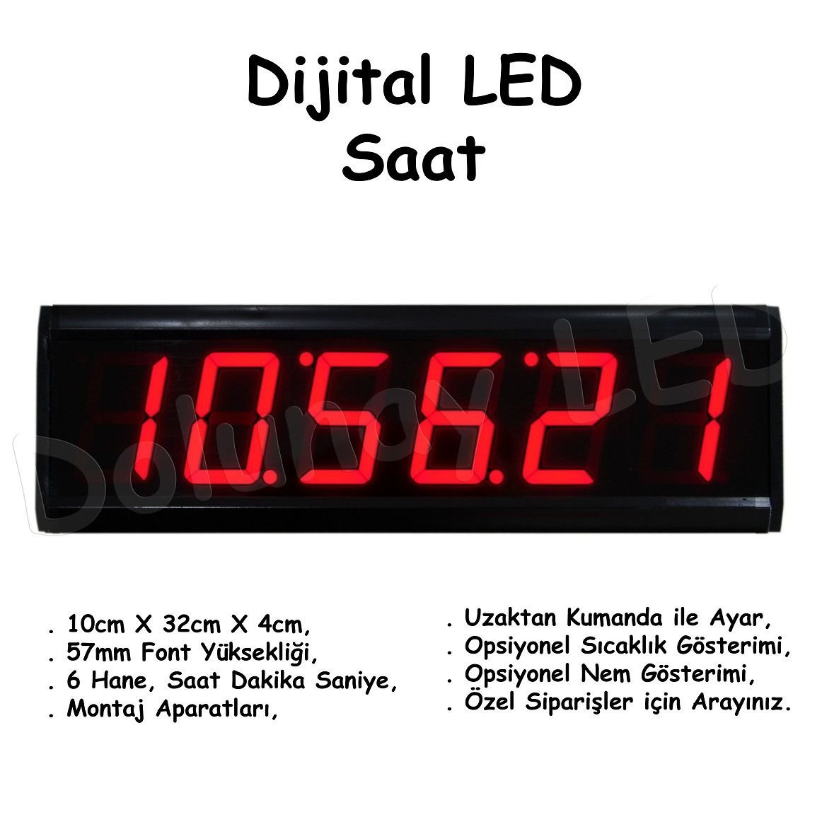 Dijital LED Saat 57mm