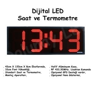 Dijital Saat Termometre 33cm