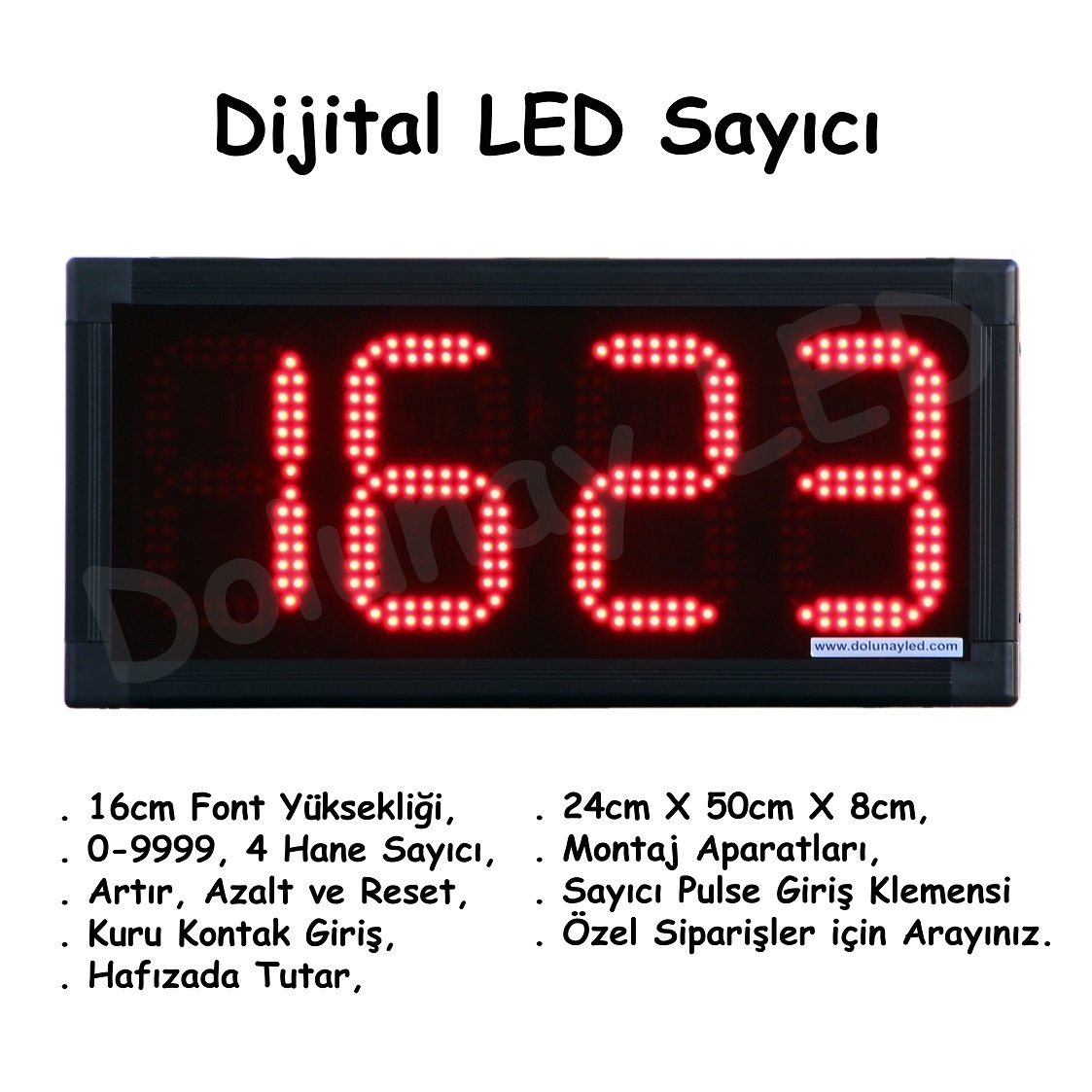 Dijital LED Sayıcı 16cm 4 Hane