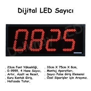 Dijital LED Sayıcı 23cm 4 Hane
