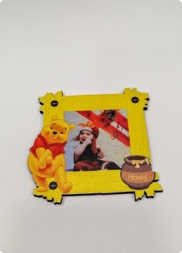 Uv Baskılı Winnie The Pooh Konseptli Ahşap Süs