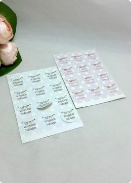 3 Cm Hoşgeldin Bebeğim Yazılı Sticker / Etiket Pakedi