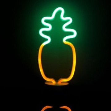 Neon Işıklı Ananas Masa Gece Lambası