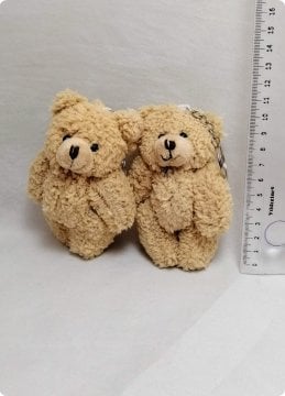 10 cm Peluş Tüylü Ayıcık Anahtarlık