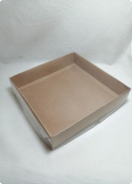 25x25x5 cm Kraft Karton Asetat Kutu 20 li