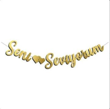 Seni Seviyorum Banner & Yazı