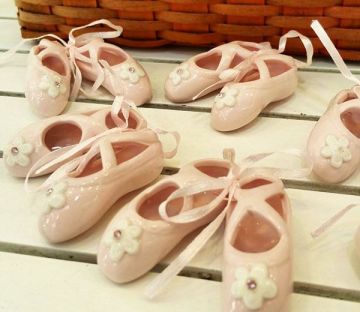 24 Adet Porselen Balet / Balerin Ayakkabı / Bebek Patik