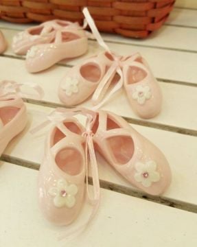24 Adet Porselen Balet / Balerin Ayakkabı / Bebek Patik