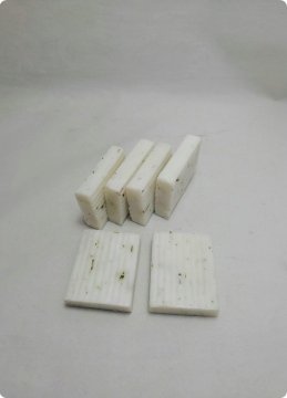 Lavanta Kokulu Dikdörtgen Çizgili Beyaz Sabun (4,5x5,5x1cm)