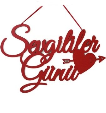 Ahşap Sevgililer Günü Yazısı (53*35cm)