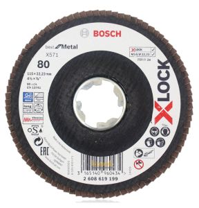 Bosch X-LOCK 115 mm 80 Kum Best Serisi Metal Flap Disk 2608619199