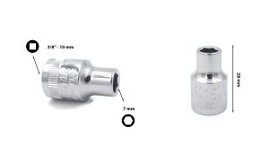Ceta Form 7 mm 3/8” 6 Köşe Lokma Anahtar C12-H07