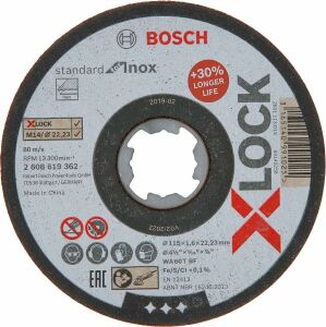 Bosch X-LOCK 115*1,6 mm Standard Inox Kesme Diski Taşı 2608619362