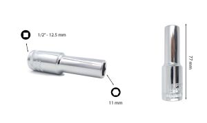 Ceta Form 11 mm 1/2” 6 Köşe Derin Lokma Anahtar C24-H11