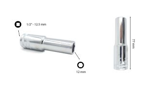 Ceta Form 12 mm 1/2” 6 Köşe Derin Lokma Anahtar C24-H12