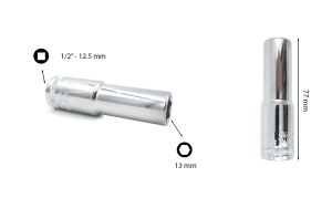 Ceta Form 13 mm 1/2” 6 Köşe Derin Lokma Anahtar C24-H13